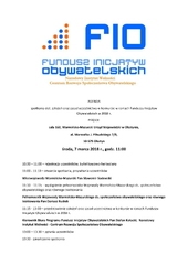 Agenda 7 marca spotkanie dot. konkursu FIO 2018 1